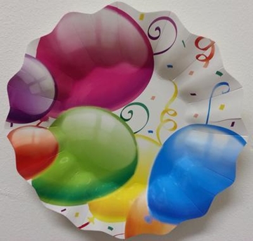 10 x 27cm Givi Italia Balloons Party Dinner Plates