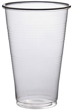 50 x 350ml Half Pint Clear Plastic Disposable Cups