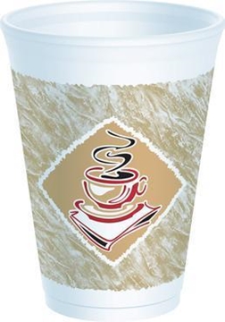 20 x 12oz Dart Cafe G' Insulated Polystyrene Cups & Lift Lock Lids