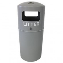 Hooded Top Litter Bin with Stubber Plate