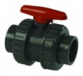 INCH PVC D/U INDUSTRIAL BALL VALVE FPM THREADED