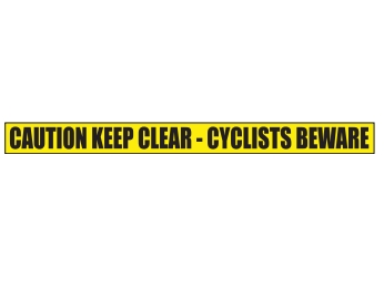 Cyclist Warning Side Rail Sign