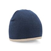 Twotone pull on beanie