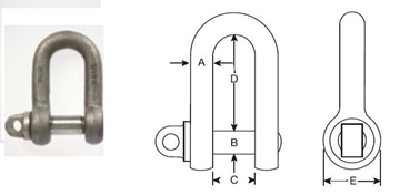 Large/Small Dee Shackle 