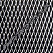 Expanded Steel Grille Mesh - Silver Powder Coated