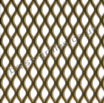 Expanded Steel Grille Mesh - Gold Powder Coated