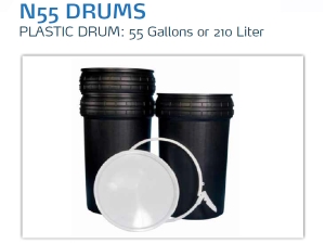 PLASTIC DRUM 55 Gallons or 210 Litre