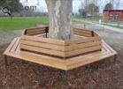 Heptagonal Oak Tree Seat