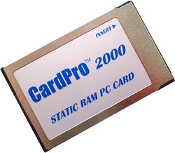 PCMCIA Very Low Power SRAM Recharge Cards