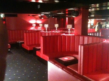 Fluted Panel Fixed Bar Seating