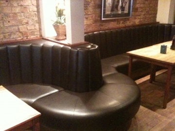 Curved Fluted Pub Bench Seating