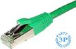 Cat6A Shielded SSTP 10Gig LSZH Green Flush Snagless Patchcord/Lead 5m