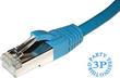 Cat6A Shielded SSTP 10Gig LSZH Blue Flush Snagless Patchcord/Lead 10m