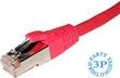 Cat6A Shielded SSTP 10Gig LSZH Red Flush Snagless Patchcord/Lead 10m