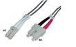 LC-SC Duplex Multimode 62.5/125 OM1 Fibre Patch/Lead Grey 3m