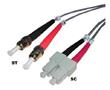 SC-ST Duplex Multimode 62.5/125 OM1 Fibre Patch/Lead Grey 1m