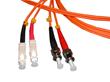 ST-SC Duplex Multimode 50/125 OM2 Fibre Patch Lead/Cord Orange 0.5m