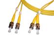 ST- ST Duplex Singlemode 9/125 OS1 Fibre Lead/Patch Cord Yellow 1m