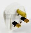 White 13 Amp Mains Plug