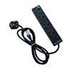4 Way Power Strips Surge/Spike Protected 5m BLACK