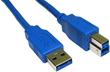 USB 3.0 Male-Male A-B Cable 1m Blue