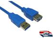 USB 3.0 Male-Female A-A Extension Cable 2m Blue