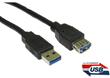 USB 3.0 Male-Female A-A Extension Cable 2m Black