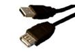 USB2 A Plug to A Socket Extension Cable 0.5m Black