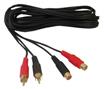 2 x Phono male to 2 x Phono female Cable 5m