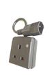 25cm IEC C14 Plug (M) to UK 13A Socket (F) Lead