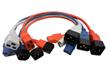 Mains Power Extension Lead IEC C19-C20 Red 0.5mtr
