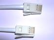 UK Telephone Cable 6 Way M-M 0.5m