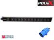 12 Way Vertical Click Locking IEC C13 Lockable PDU UK 16A