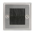 STEEL Cable Entry/Exit BRUSH Faceplate for Wall Outlet - Single Gang