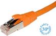 Cat6A Shielded SSTP 10Gig LSZH Orange Flush Snagless Patchcord/Lead  5m