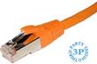 Cat6A Shielded SSTP 10Gig LSZH Orange Flush Snagless Patchcord/Lead 3m