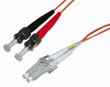 LC-ST Duplex Multimode 62.5/125 OM1 Fibre Lead/Patch Cord Orange 20m