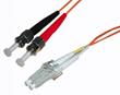 LC-ST Duplex Multimode 50/125 OM2  Fibre Lead/Patch Orange 10m