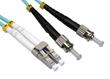 LC-ST Duplex Multimode 50/125 OM3 Fibre Lead/Patch Cord Aqua 3m
