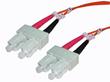 SC-SC Duplex MultiMode 50/125 OM3 Fibre Lead Patch Cord Orange 2m