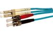 LC-ST Duplex Multimode 50/125 OM4 Fibre Lead/Patch Cord Aqua 2m
