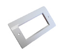 Office Style Front Double Gang 100x50 Euromod UK Faceplate White