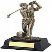Antique Gold Resin Golf Awards