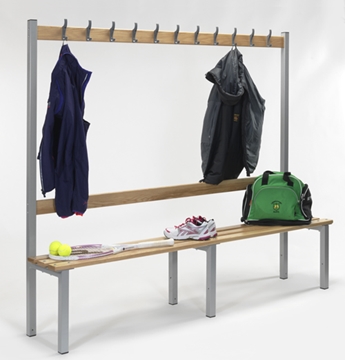 Changing Room Bench with Coat Hooks
