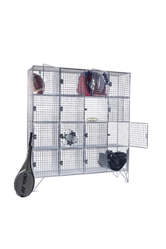 16 Compartment Wire Mesh Lockers With Doors