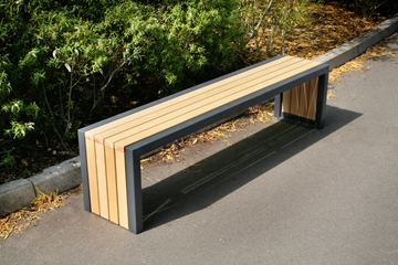 Langley Steel Framed Timber Bench Seat