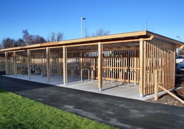 Semi Enclosed Cycle Parking Shelter