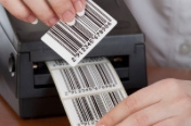 Preprinted barcode labels on rolls