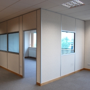 Composite panel and stud partitioning