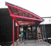 Entrance Canopies Designed, Fabricated and Installed